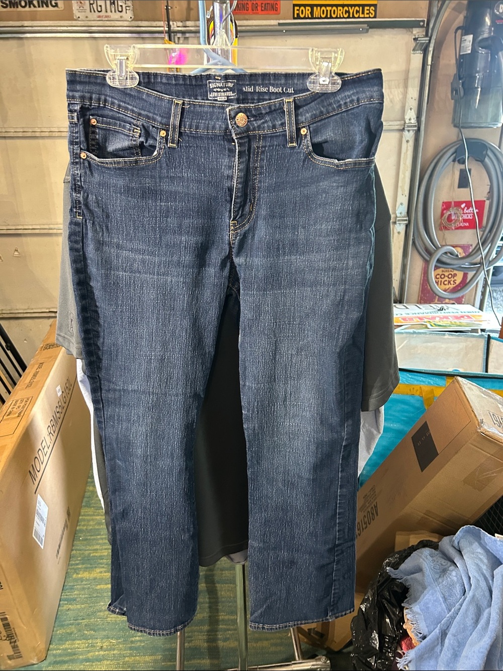 Signature by Levi Strauss Dark Blue Boot Cut Jeans